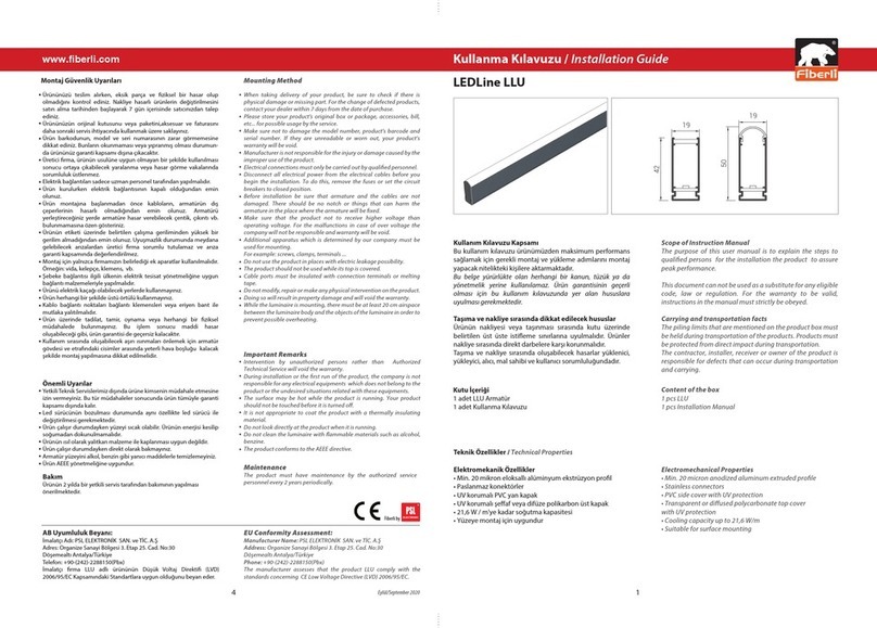 Fiberli LEDLine LLU installation guide
