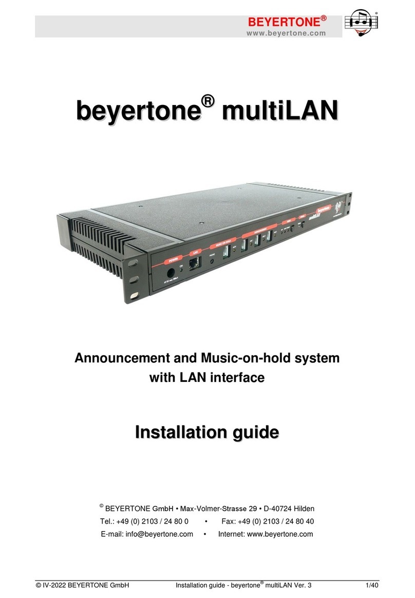 BEYERTONE multiLAN installation guide