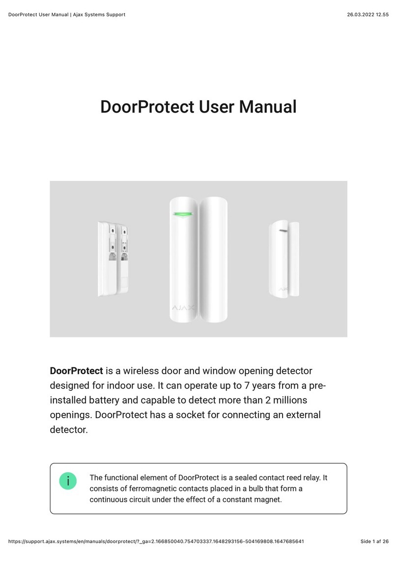 AJAX Systems DoorProtect user manual