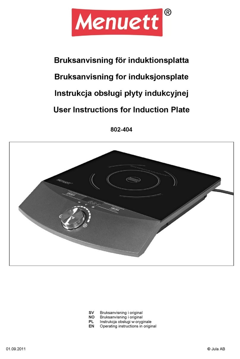 Menuett 802-404 User instructions