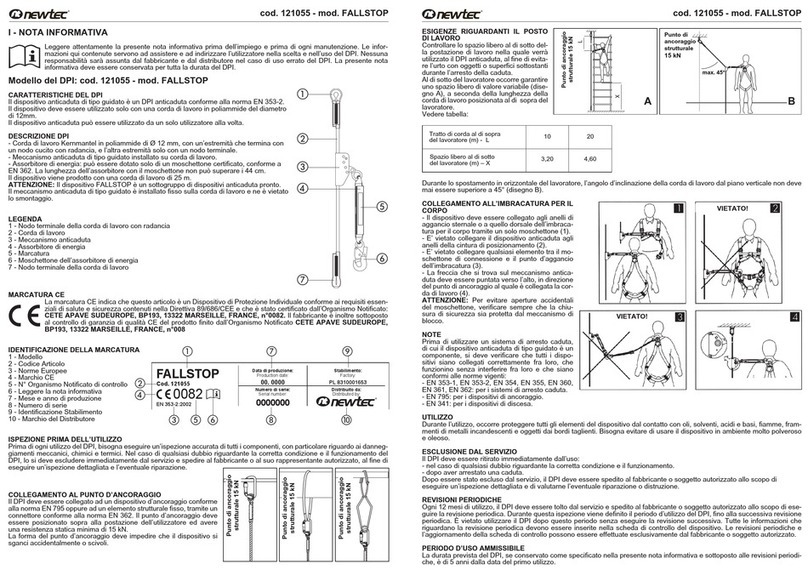 Newtec FALLSTOP INFORMATIVE NOTE
