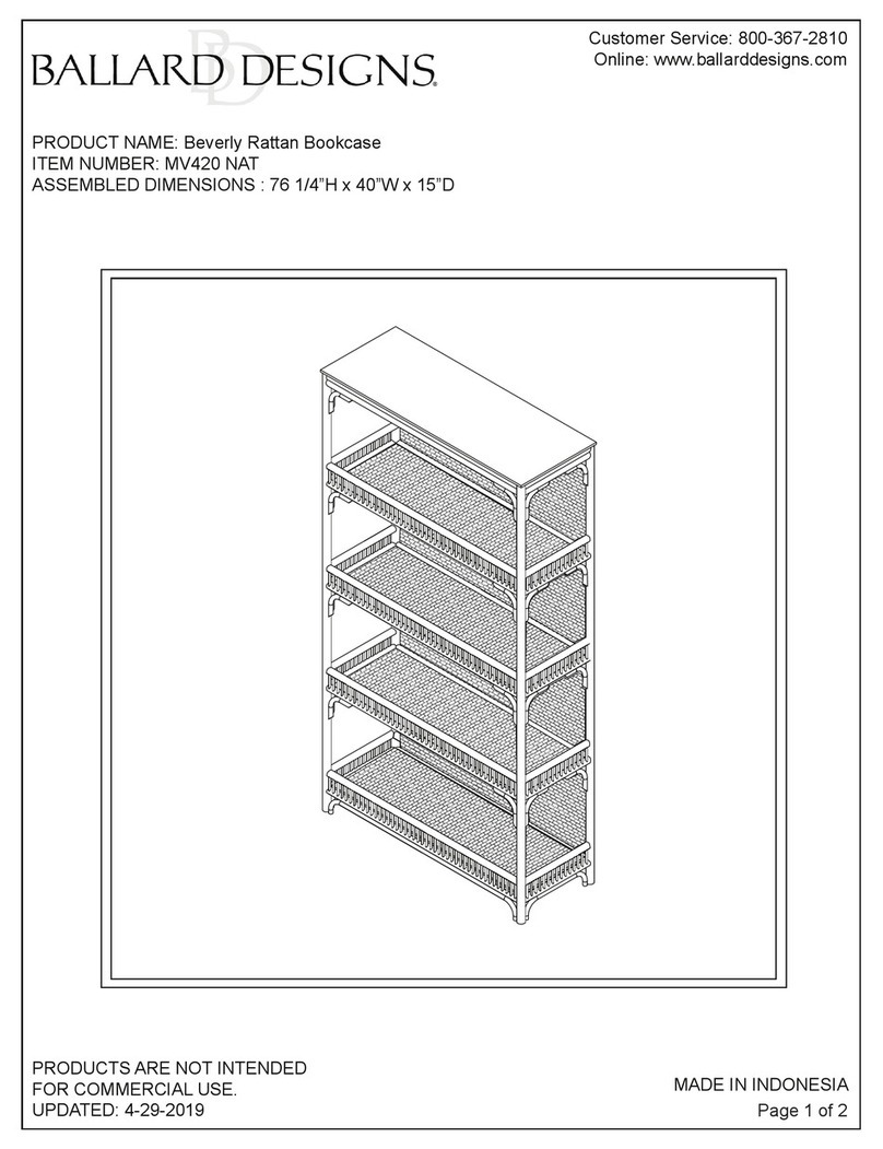 Ballard Designs Beverly MV420 NAT User manual Ballard Designs Beverly MV420 NAT User manual
