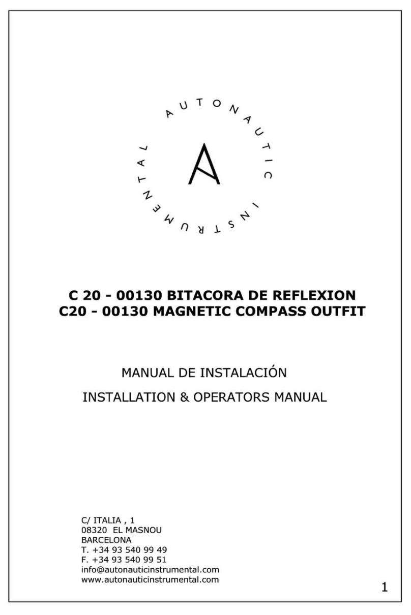 AUTONAUTIC INSTRUMENTAL C20 Installation & operator's manual