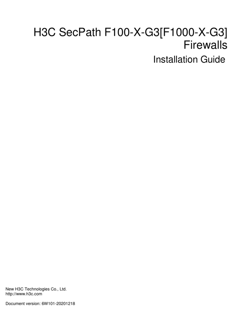 H3C SecPath F100-X-G3 installation guide H3C SecPath F100-X-G3 installation guide