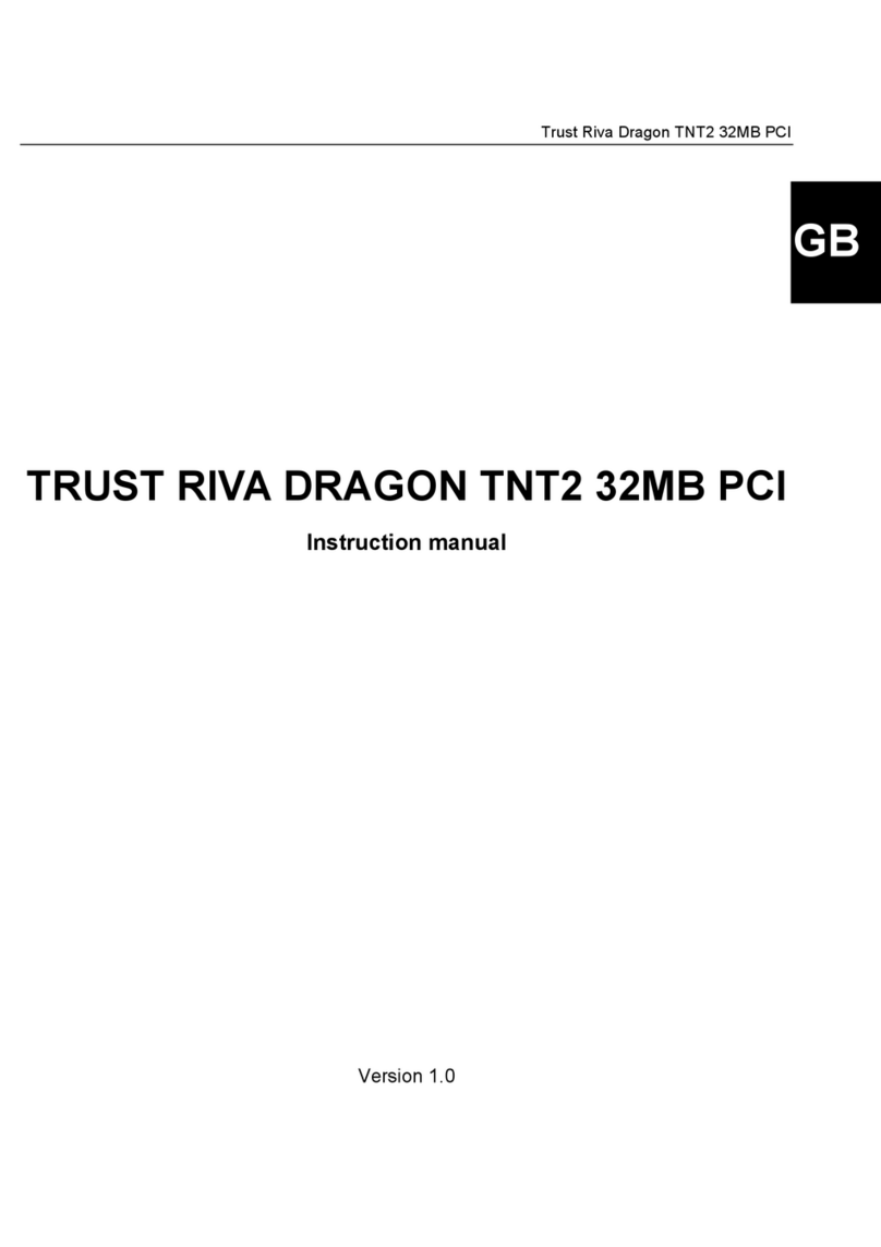 Trust RIVA DRAGON TNT2 32MB PCI instruction manual