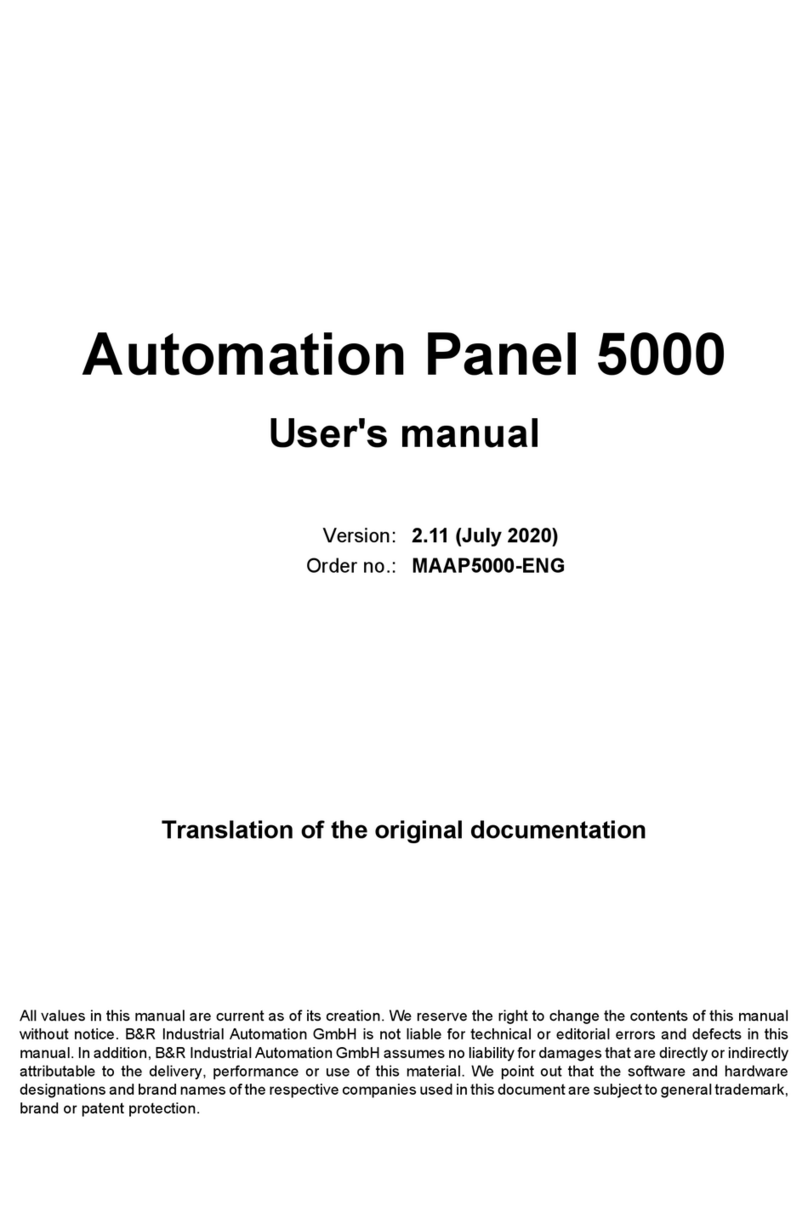 B&R Automation Panel 5000 User manual