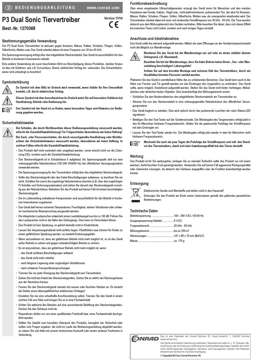 Conrad P3 User manual