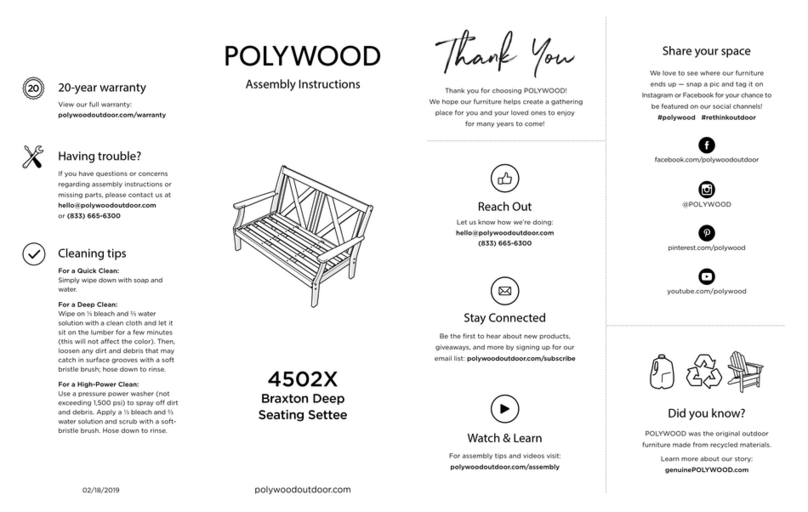 Polywood 4502X Assembly instructions