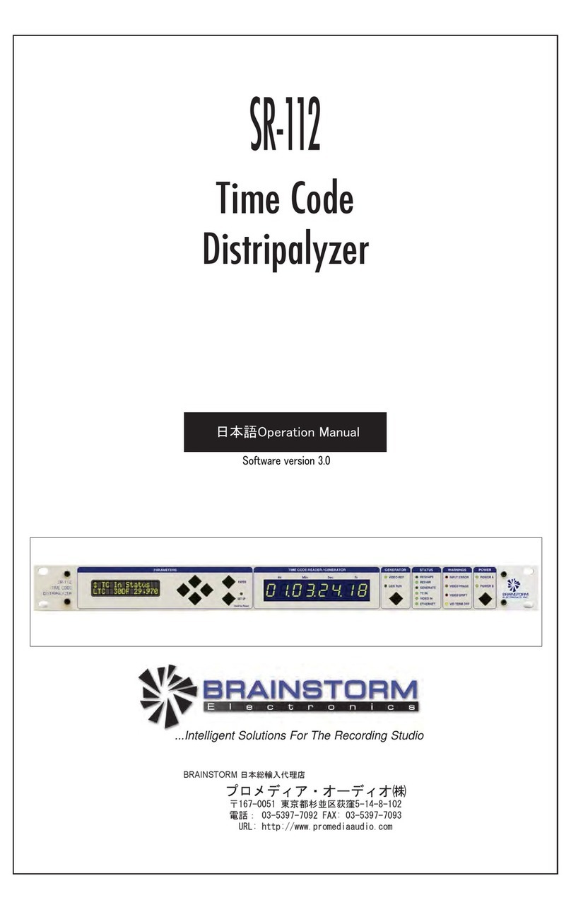 Brainstorm Electronics SR-112 owner's manual
