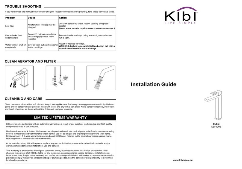 KIBI Cubic KBF1003 User manual