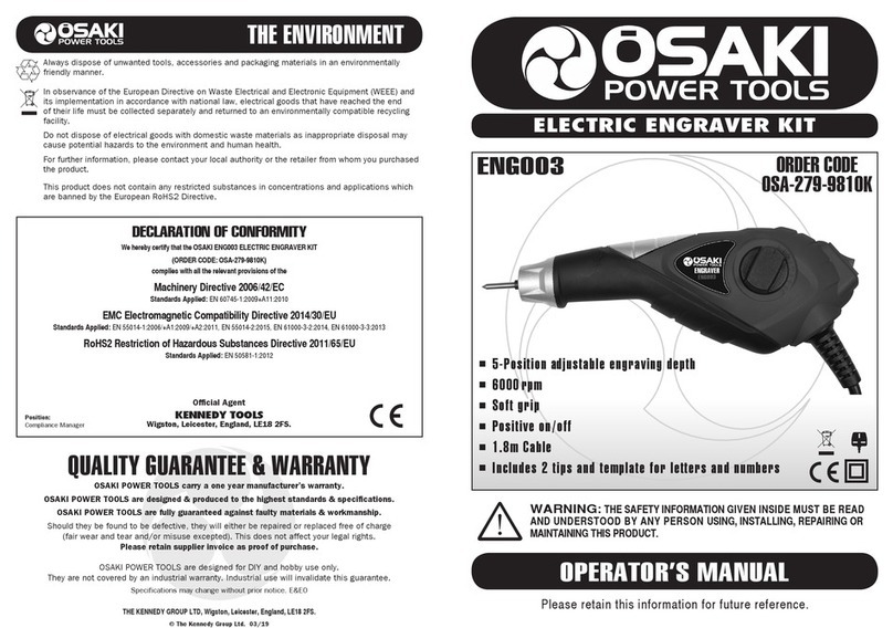 Osaki Power Tools ENG003 Operator's manual