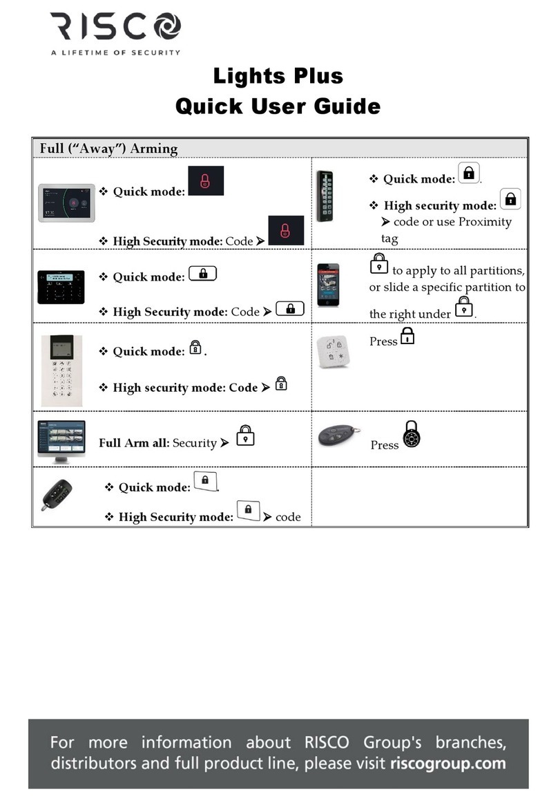 Risco Lights Plus Instruction manual