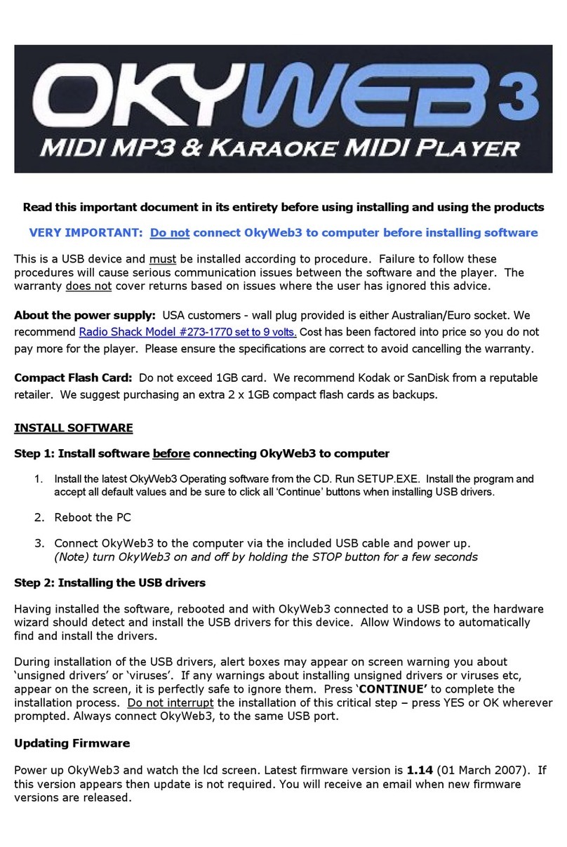 M-Life OkyWeb 3 quick start guide