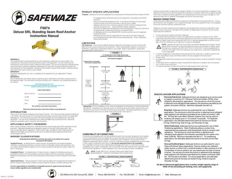 SafeWaze FS874 User manual SafeWaze FS874 User manual
