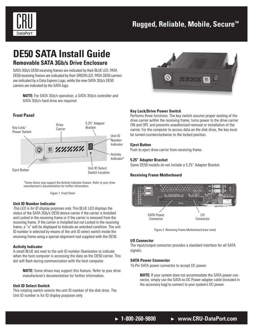 CRU Dataport DE50 SATA User manual CRU Dataport DE50 SATA User manual