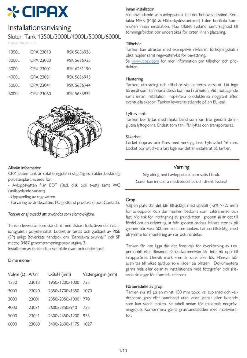Cipax CPX 23013 installation manual
