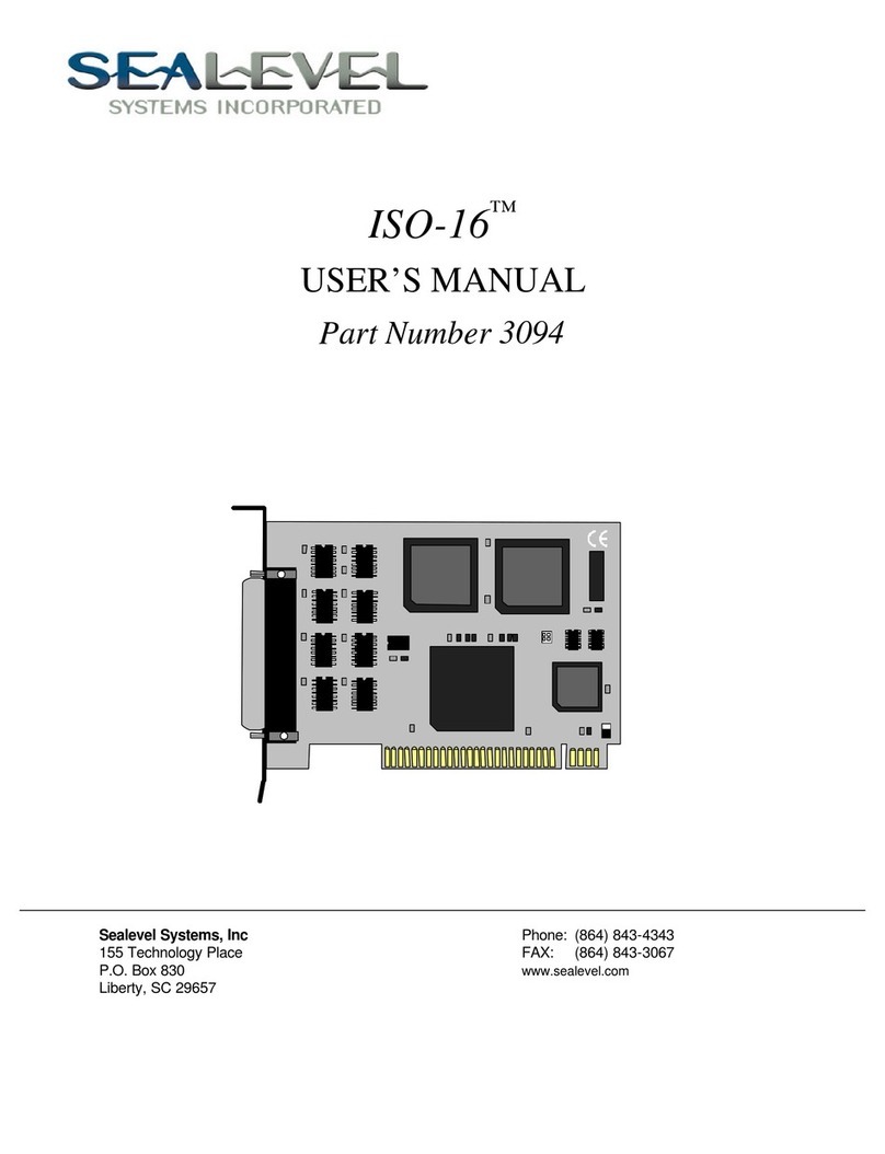 SeaLevel ISO-16 User manual