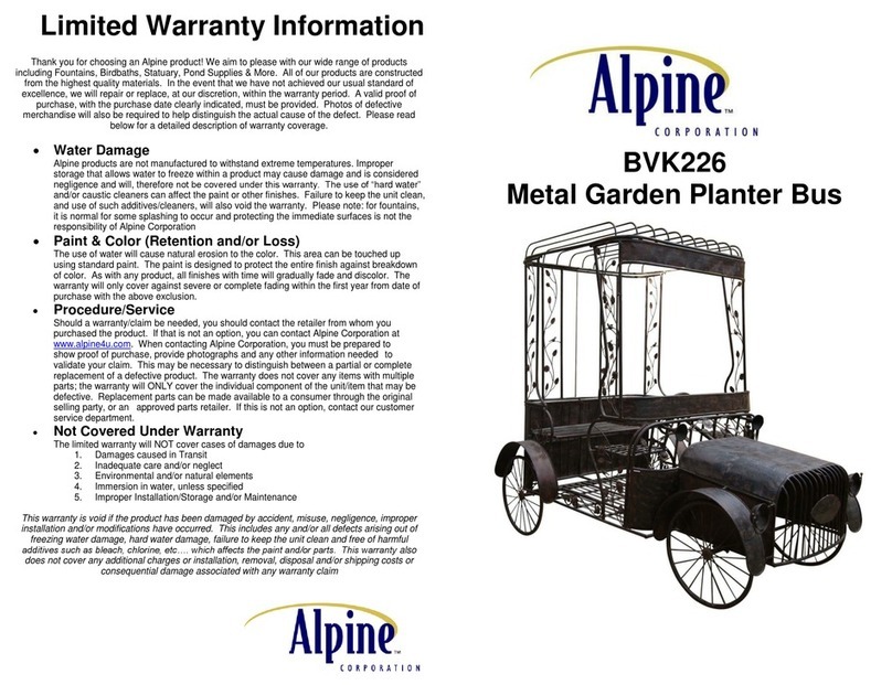 Alpine BVK226 User manual