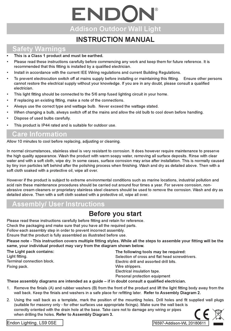 Endon Addison instruction manual