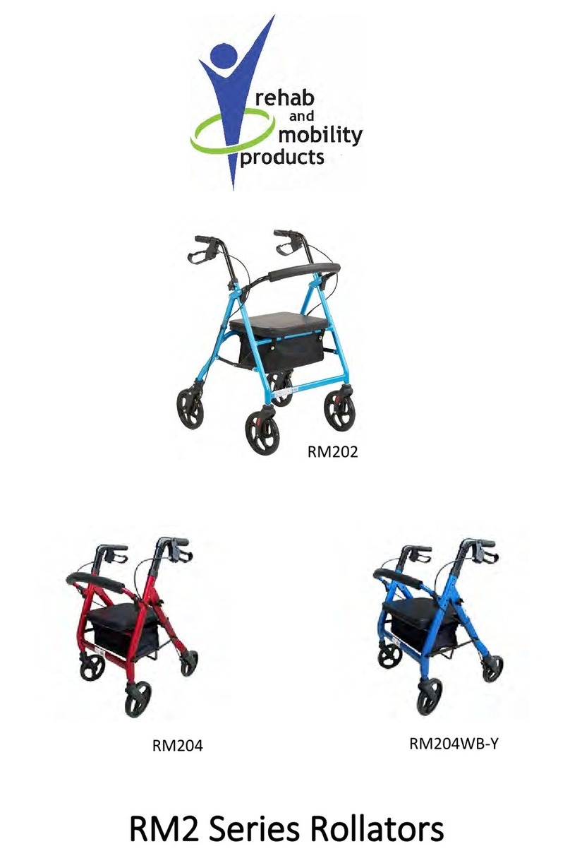 Rehab and Mobility Products RM2 Series quick start guide Rehab and Mobility Products RM2 Series quick start guide