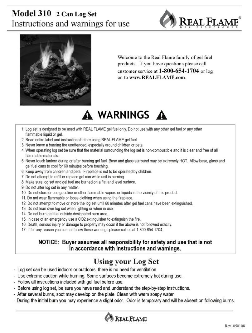 RealFlame 310 Product manual