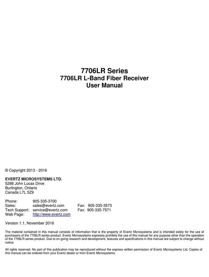 evertz 7706LR Series User manual