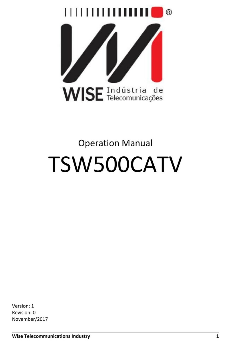 Wise TSW500CATV Operation manual