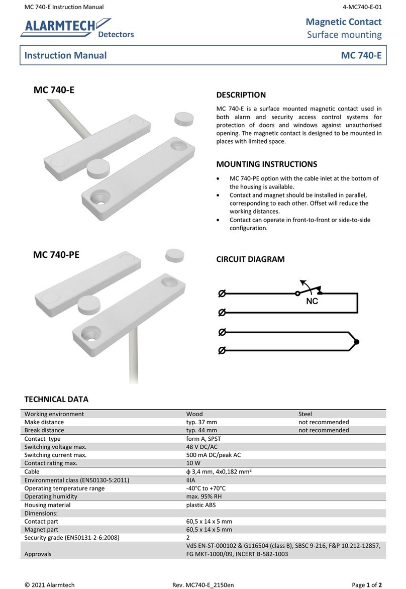 Alarmtech MC 740-E instruction manual