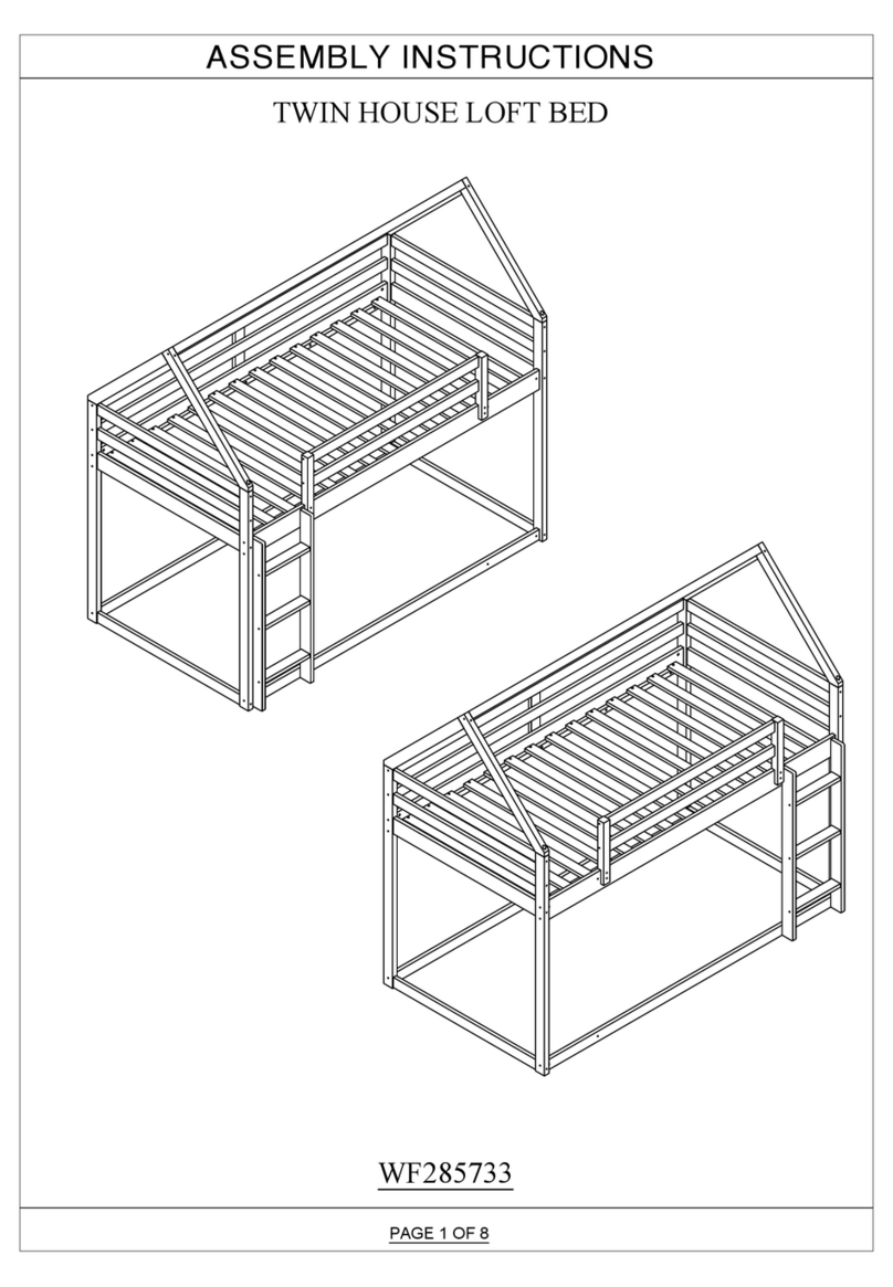comptree TWIN HOUSE LOFT BED WF285733 Assembly instructions