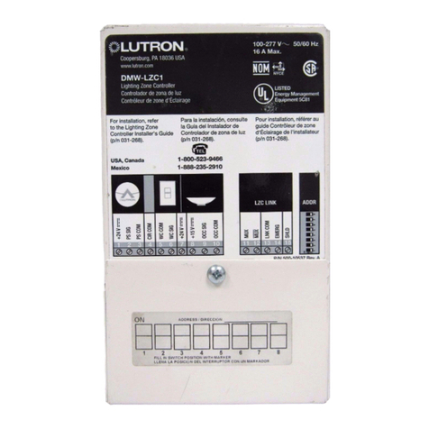 Lutron Electronics DMW-LZC1 Installation and maintenance guide