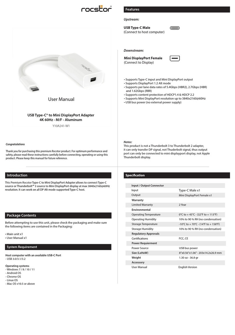 Rocstor Y10A241-W1 user manual