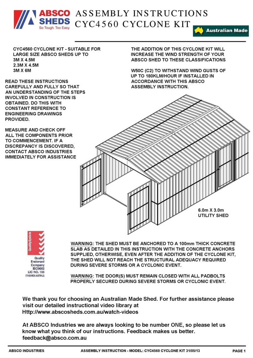 ABSCO SHEDS CYC4560 User manual