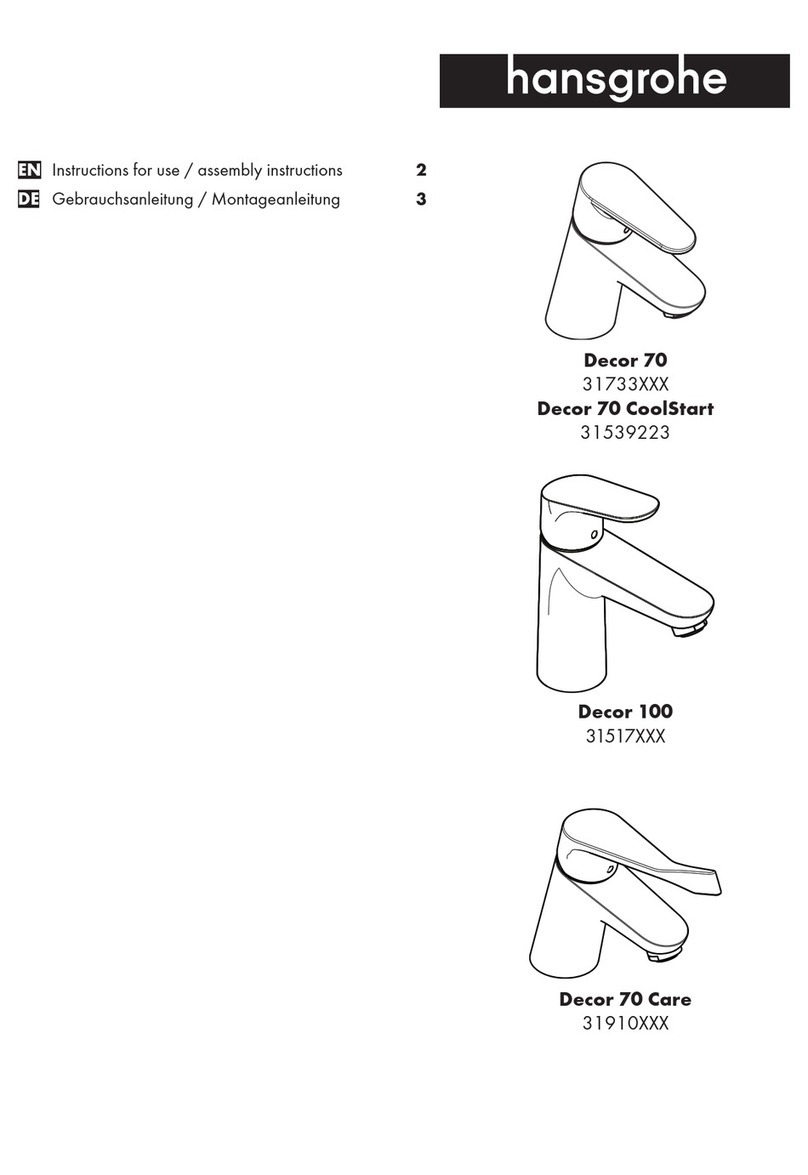 Hans Grohe Decor 70 31733 Series User manual Hans Grohe Decor 70 31733 Series User manual