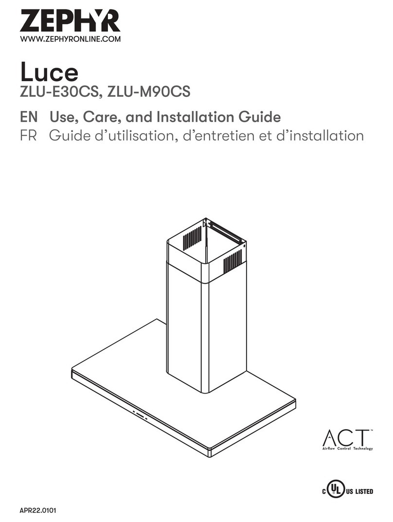 Zephyr ACT Luce ZLU-E30CS Installation guide
