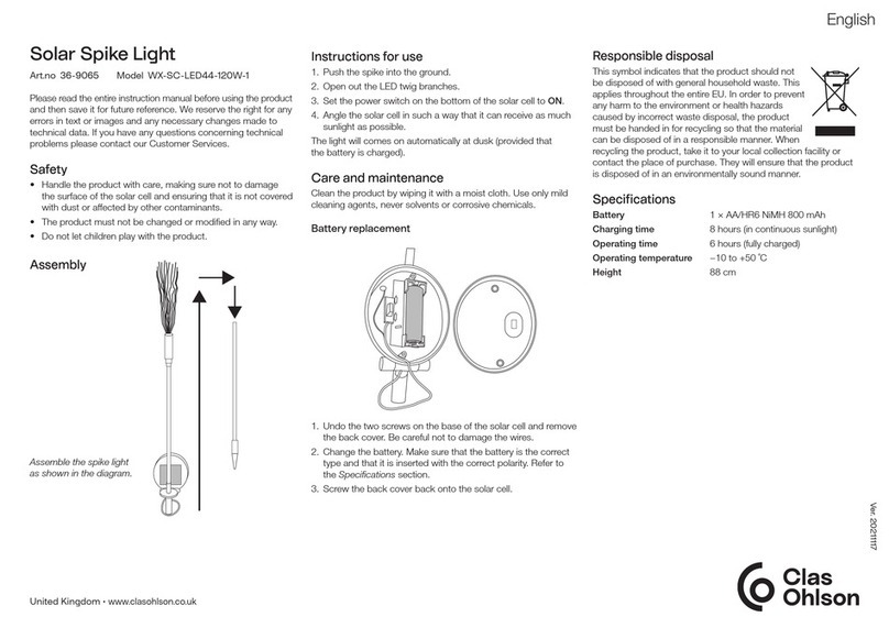 Clas Ohlson WX-SC-LED44-120W-1 instruction manual