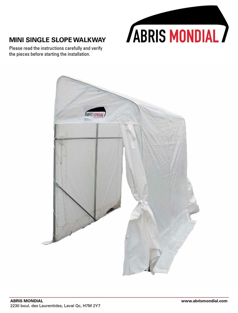 ABRIS MONDIAL MINI SINGLE SLOPE WALKWAY instructions