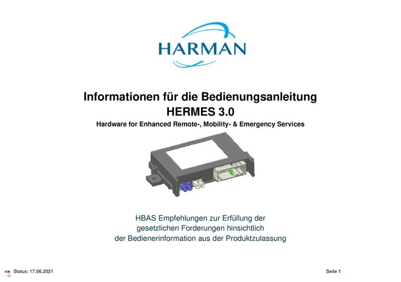 Harman HERMES 3.0 user manual