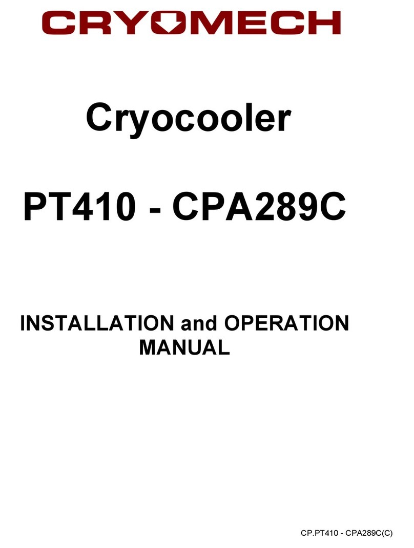 Cryomech Cryocooler PT410 Installation and operation manual Cryomech Cryocooler PT410 Installation and operation manual
