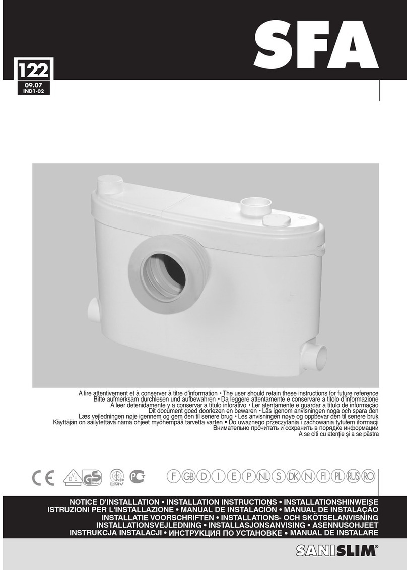 SFA SANISLIM 122 User manual SFA SANISLIM 122 User manual