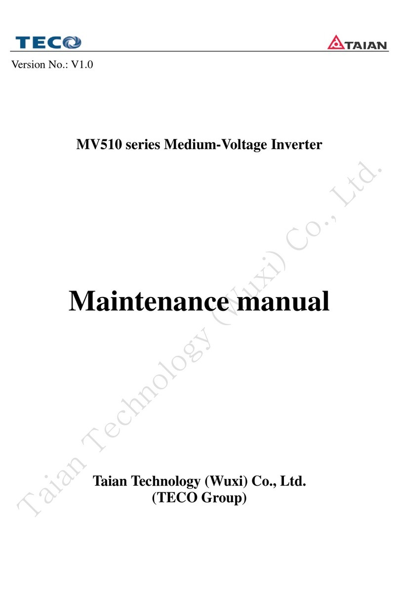 TECO MV510 Series Maintenance manual