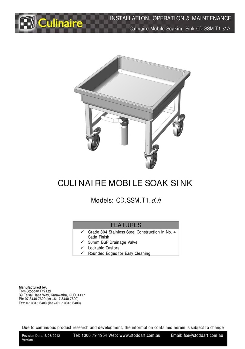 Culinaire CD.SSM.T1.d.h Installation operation & maintenance