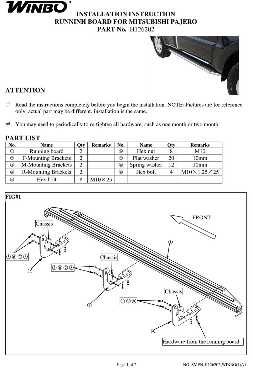 WINBO H126202 Installation instruction