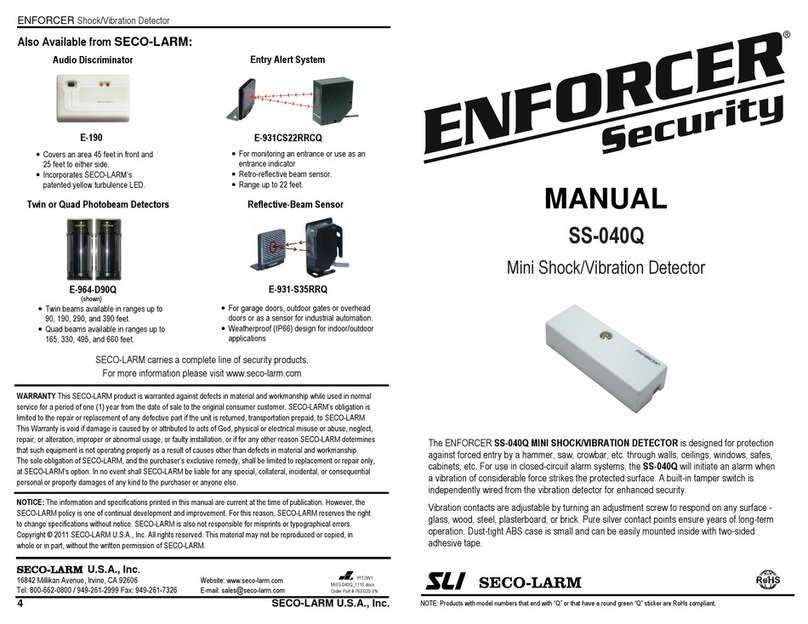 SECO-LARM ENFORCER SECURITY SS-040Q User manual