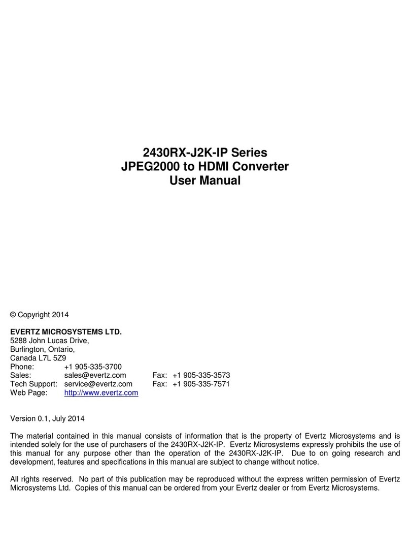 evertz 2430RX-J2K-IP Series User manual