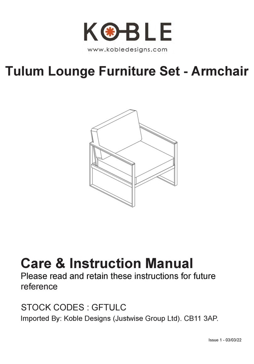 KOBLE Tulum GFTULC Care & instruction manual