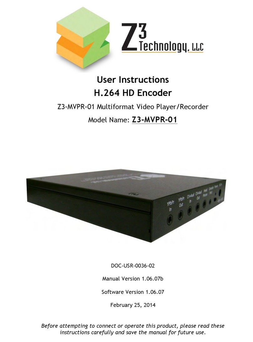 Z3 Technology Z3-MVPR-01 User instructions