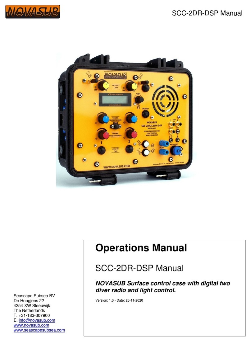 Novasub SCC-2DR-DSP Operation manual