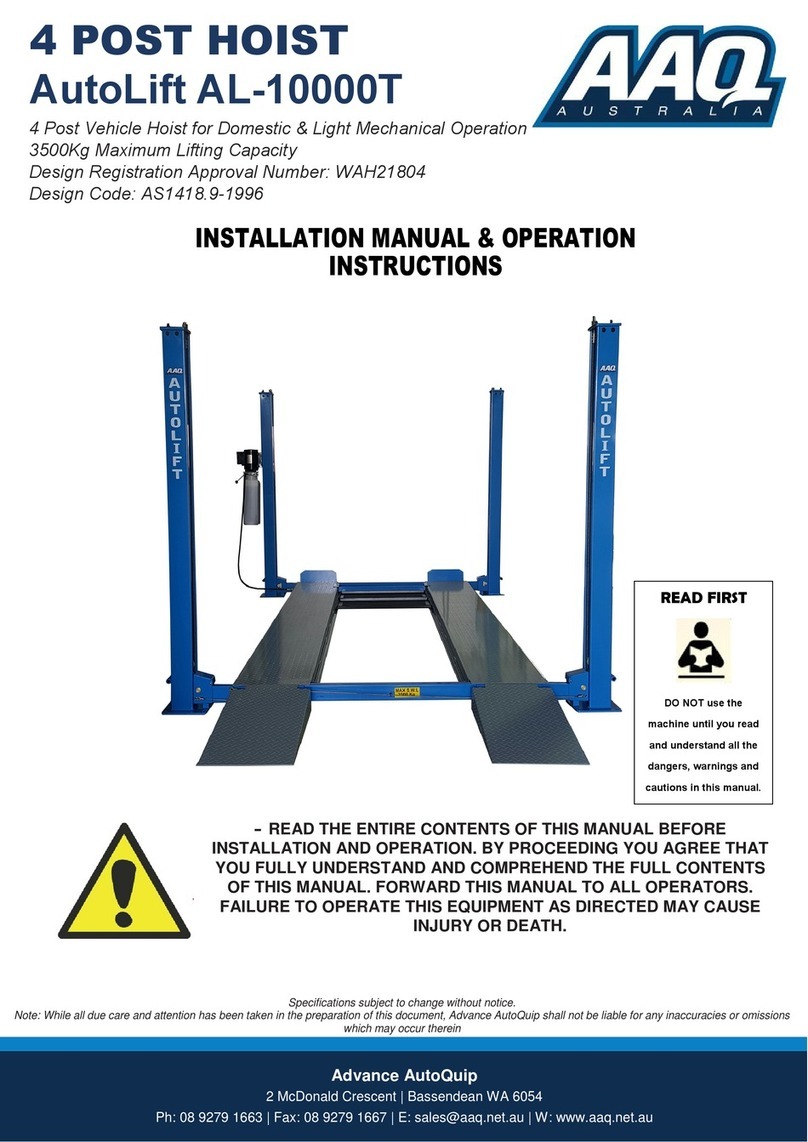 AAQ AutoLift AL-10000T User manual