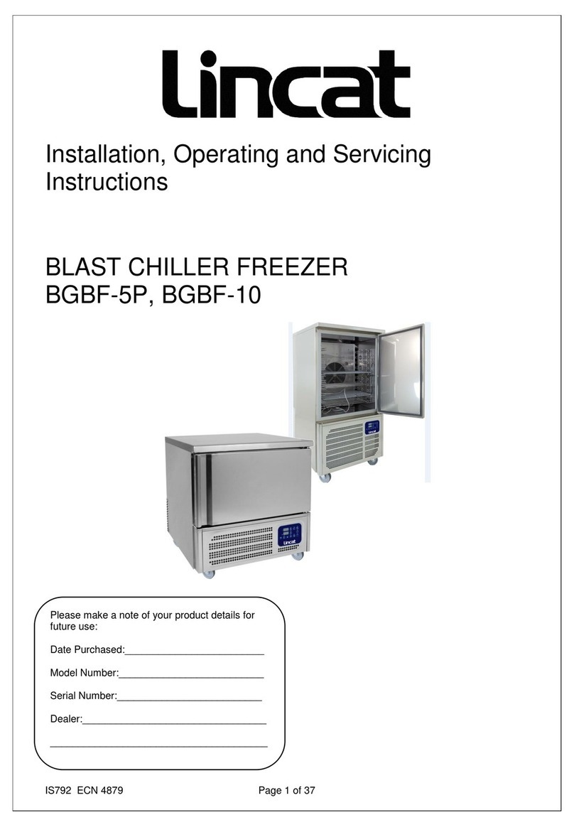 Lincat BGBF-5P Installation, operating and servicing instruction