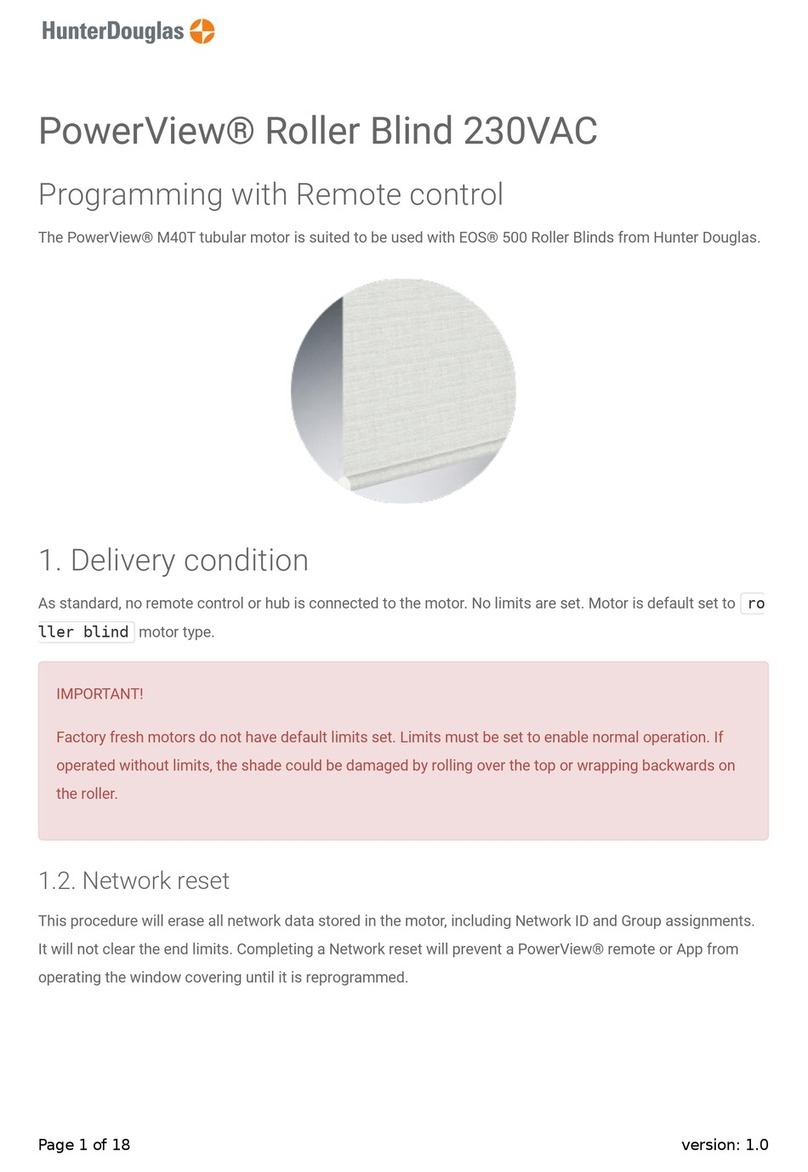 HunterDouglas PowerView M40T User manual